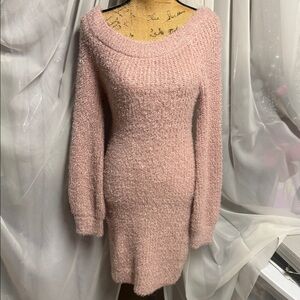 Almost Famous Soft Pink Sweater Dress